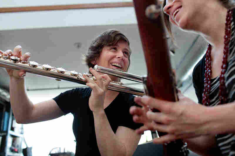 Flutist Claire Chase is the executive director of the International Contemporary Ensemble, known as ICE. For a week in May, reporter Lara Pellegrinelli followed her around New York. These images, taken by photographer Melanie Burford, document Chase's day on Wednesday, May 25.