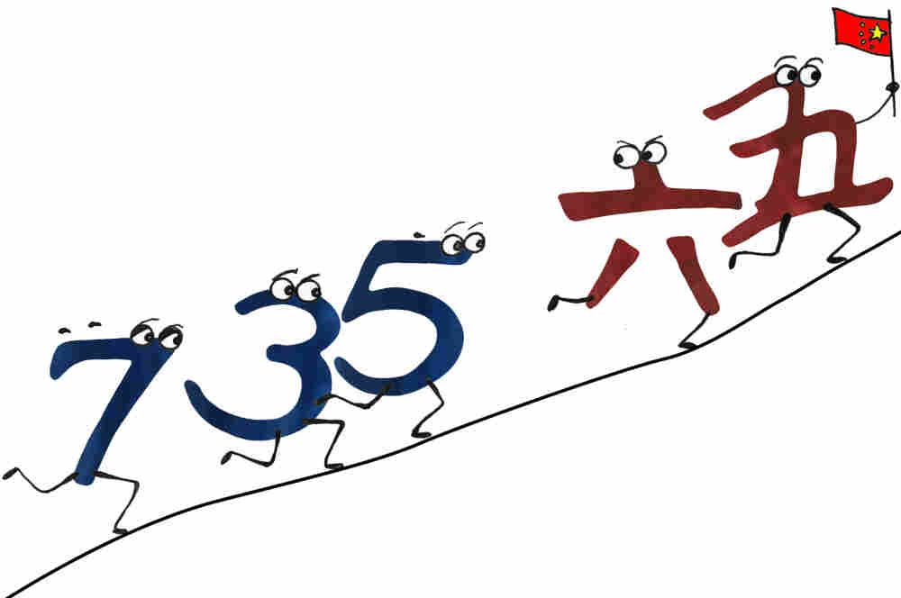 Numbers racing up hill