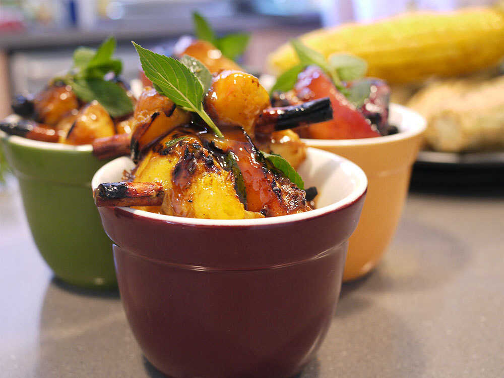 Cinnamon-Grilled Peaches