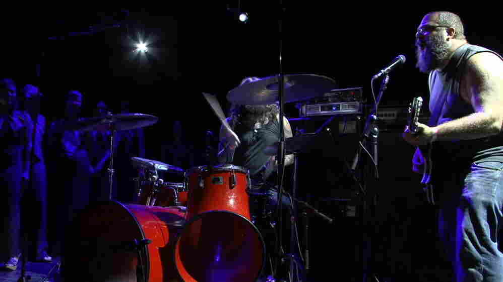 The Body performs with the Assembly of Light Choir at Le Poisson Rouge in New York City.