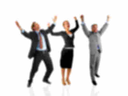 A group of happy businesspeople.