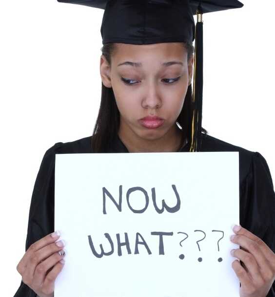 A sad graduate.