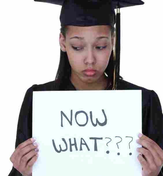 A sad graduate.