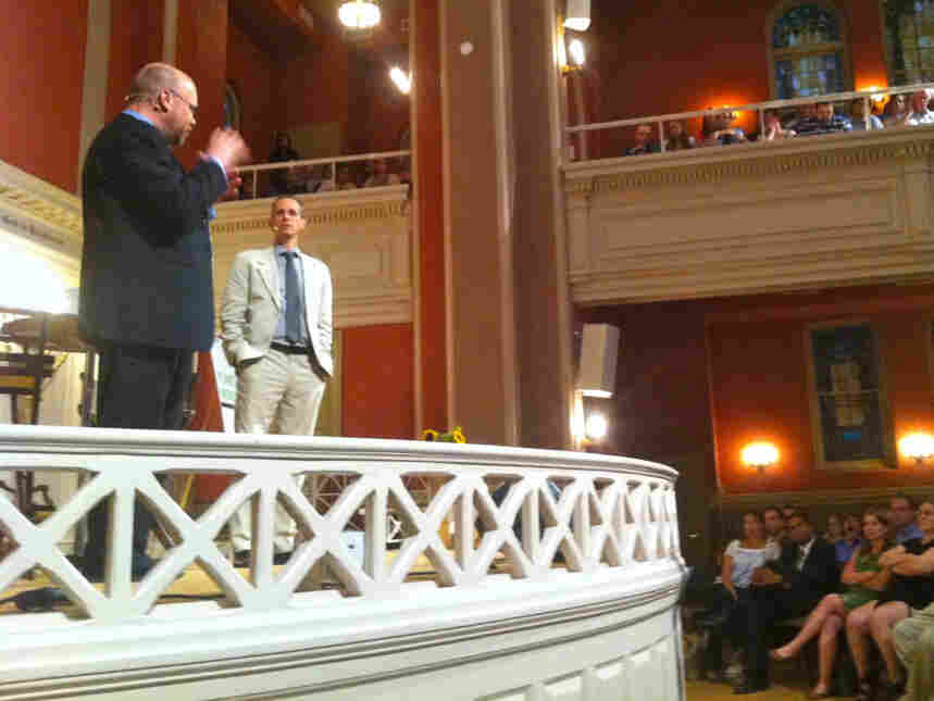 Adam and Alex on stage in Washington, DC.
