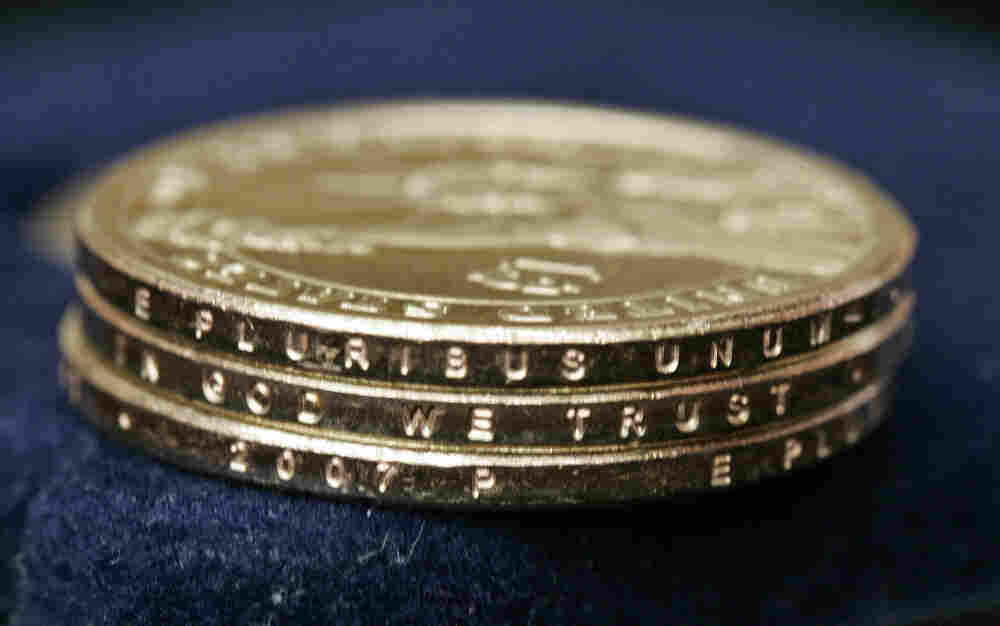 Dollar coins.