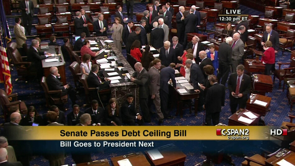 A screengrab of CSpan's coverage of the Senate vote. (CSpan)