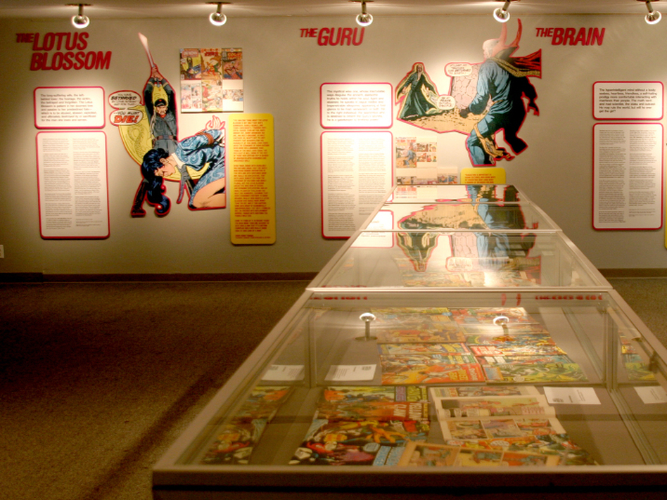 A look inside the exhibition "MARVELS AND MONSTERS: Unmasking Asian Images in U.S. Comics, 1942-1986." (A/P/A Institute at NYU)