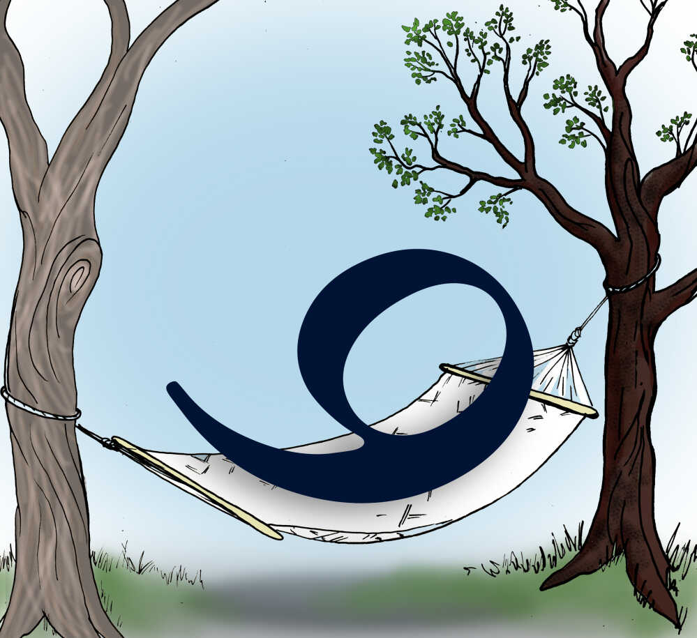 Nine in a hammock.