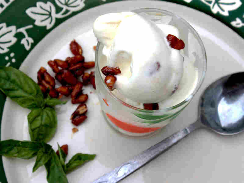 Basil And Pine Nut Praline Ice Cream
