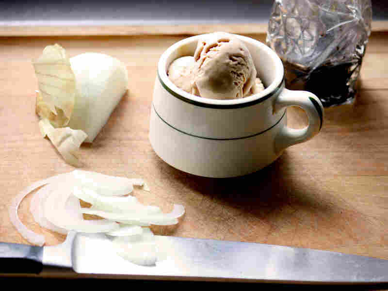 Caramelized Onion And Balsamic Ice Cream