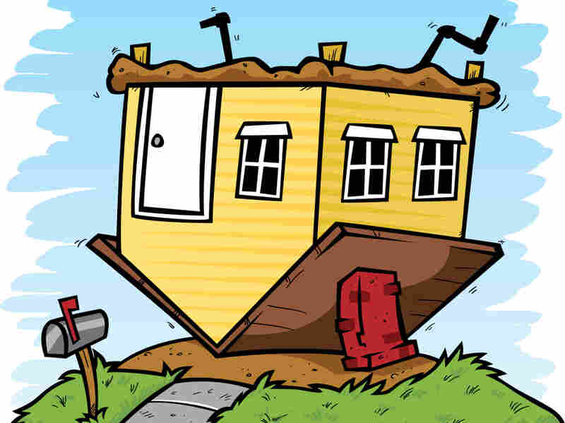 Upside-down house.