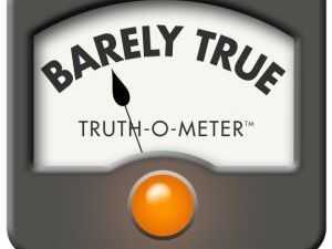 PolitiFact's "Barely True" rating.