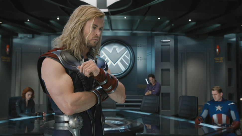<p>Chris Hemsworth's mighty Thor (center) returns, along with Chris Evans' Captain America, Mark Ruffalo's Bruce Banner (center) and Scarlett Johansson's Black Widow. </p> (Marvel)