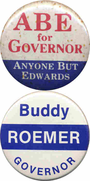 Abe and Buddy Roemer buttons