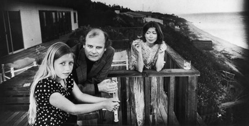 <p>Quintana Roo Dunne takes in the ocean view with her parents, John Gregory Dunne and Joan Didion in Malibu in 1976. Quintana Roo fell ill in 2003, and her father had a fatal heart attack several days later. <em>Blue Nights </em>is Didion's elegy for her daughter who died in 2005 at age 39.</p> (Time Life Pictures/Getty Images)