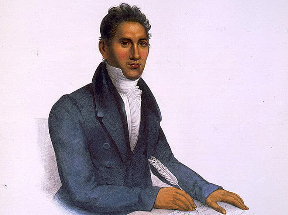 John Ridge, a prominent member of the Cherokee nation, thought voluntary migration was the best way for American Indians to retain their culture as U.S. settlers expanded westward in the 1830s. (Library of Congress)