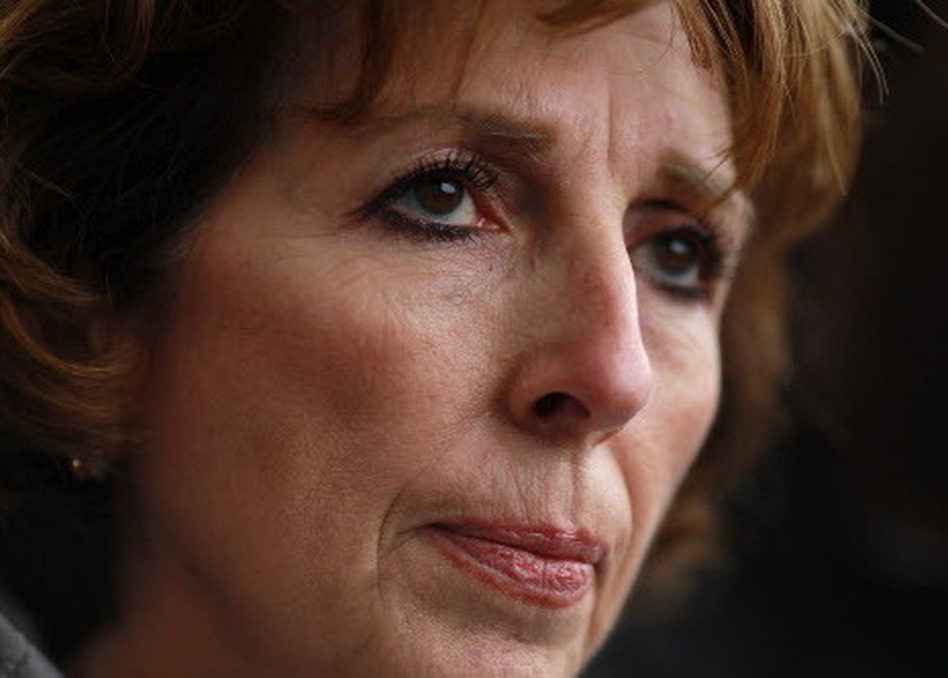 University of California, Davis, Chancellor Linda Katehi as she met with Occupy protesters Monday on campus. (Justin Sullivan/Getty Images)