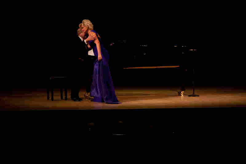 In the evening's radio broadcast, the two hosts — WQXR Classical's Jeff Spurgeon and American Public Media's Fred Child — told listeners that Mattila enjoys making light of the immense height difference between herself and Katz.