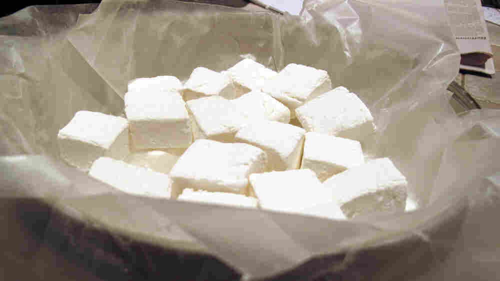 Cubed marshmallows