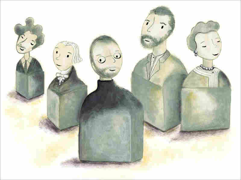 Illustration: Sculpted busts of geniuses