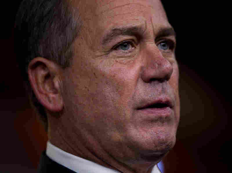Speaker of the House Rep. John Boehner, R-Ohio, pauses during a news conference to announce an agreement on a two-month extension to the payroll tax cut on Capitol Hill on Thursday, Dec. 22, 2011.