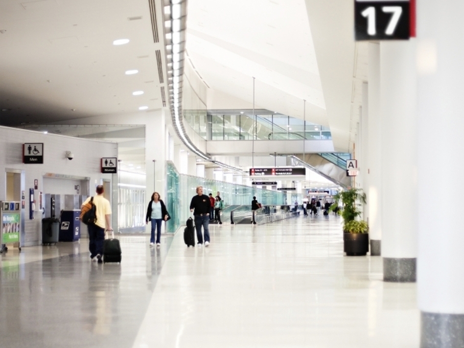 People travelling through Philadelphia International Airport Terminal A West Transit Corridor. The airport is the 12th busiest in the world. (iStockphoto)