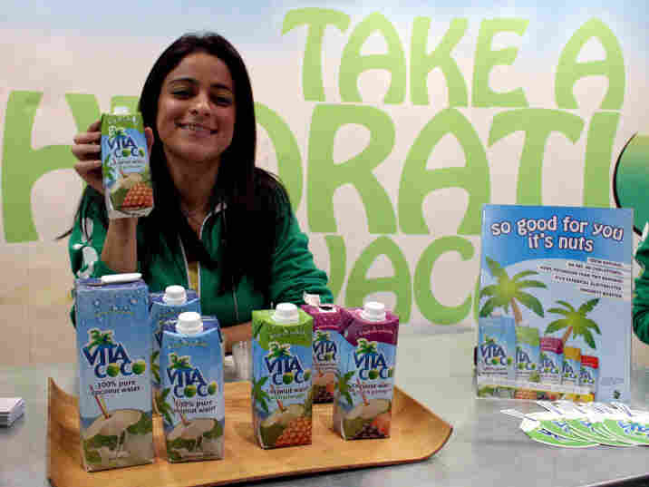Vita Coco booth at a food show.