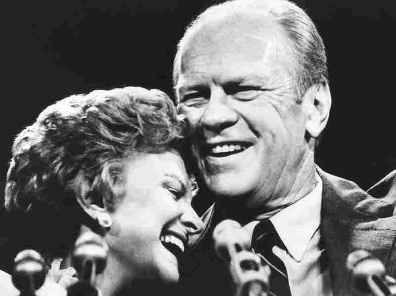 First lady Betty Ford and President Gerald Ford share a laugh together.