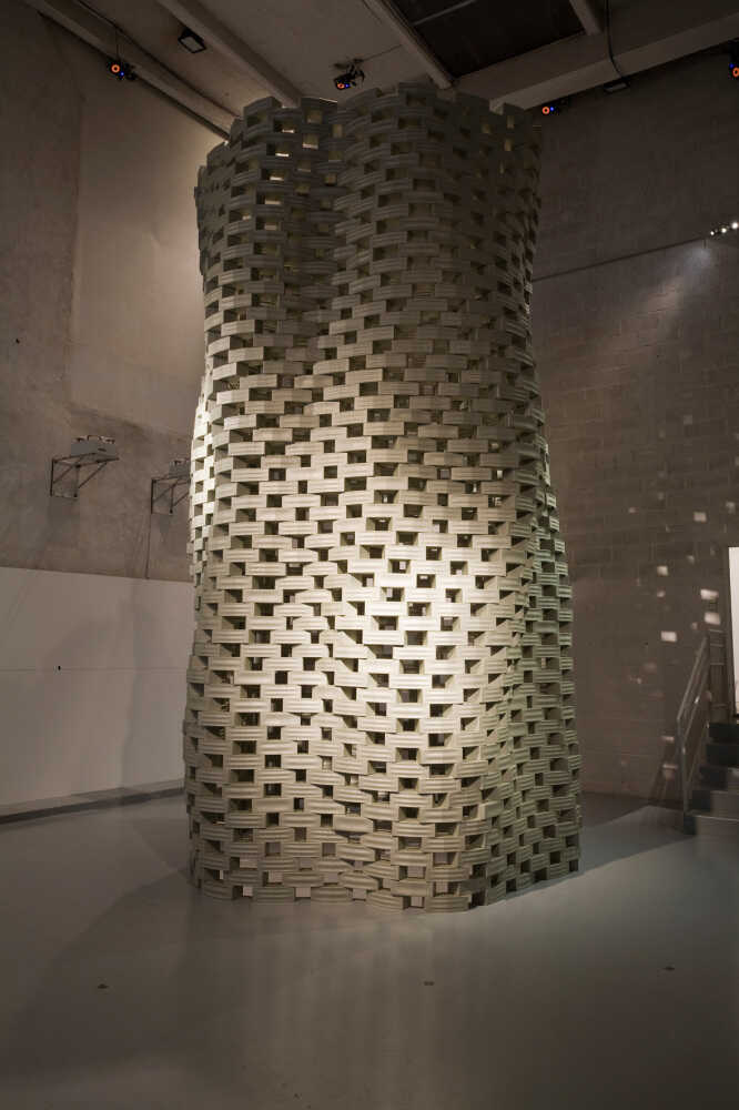 The tower created by the Flight Assembled Architecture project.