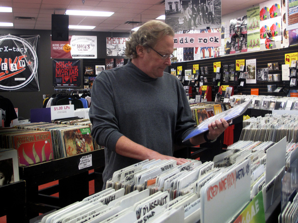 John Timmons, owner of ear X-tacy in Louisville, Ky., closed his record shop <a href="http://www.npr.org/2011/11/22/142456999/economy-mutes-a-longtime-louisville-record-shop">after 26 years</a> of business because of the bad economy. (Debbie Elliott/NPR)