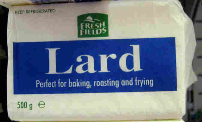 Lard for sale.