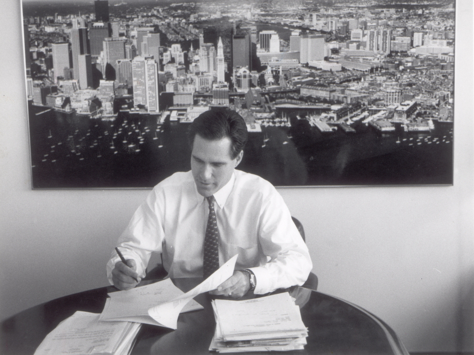 Mitt Romney, when he headed Bain Capital. (David L. Ryan/Boston Globe via Getty Images)