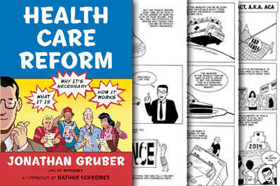 A comic book explains the federal law overhauling health care.