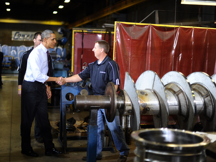Taking His Economic Message On The Road, Obama Touts Factory Jobs In