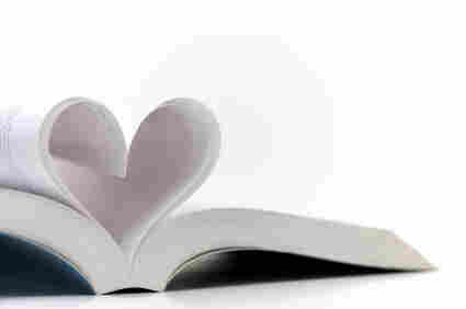 Pages shaped into a heart