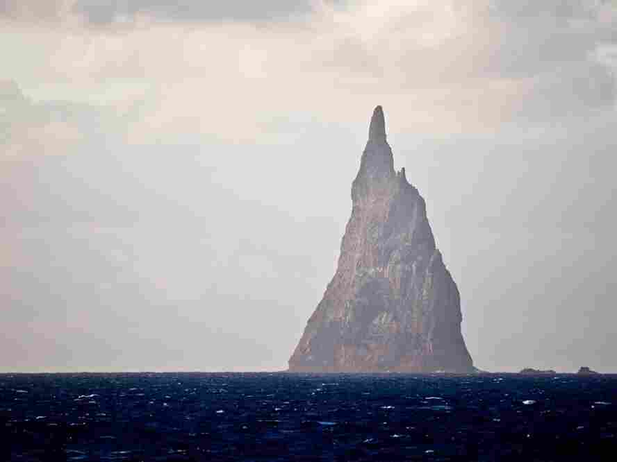 Ball's Pyramid in the Tasman sea is located 19 kilometers from Lord Howe Island east of Australia.