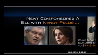 An image from a superPAC ad attacking Newt Gingrich, whose campaign called on TV stations to pull the ad off the air.