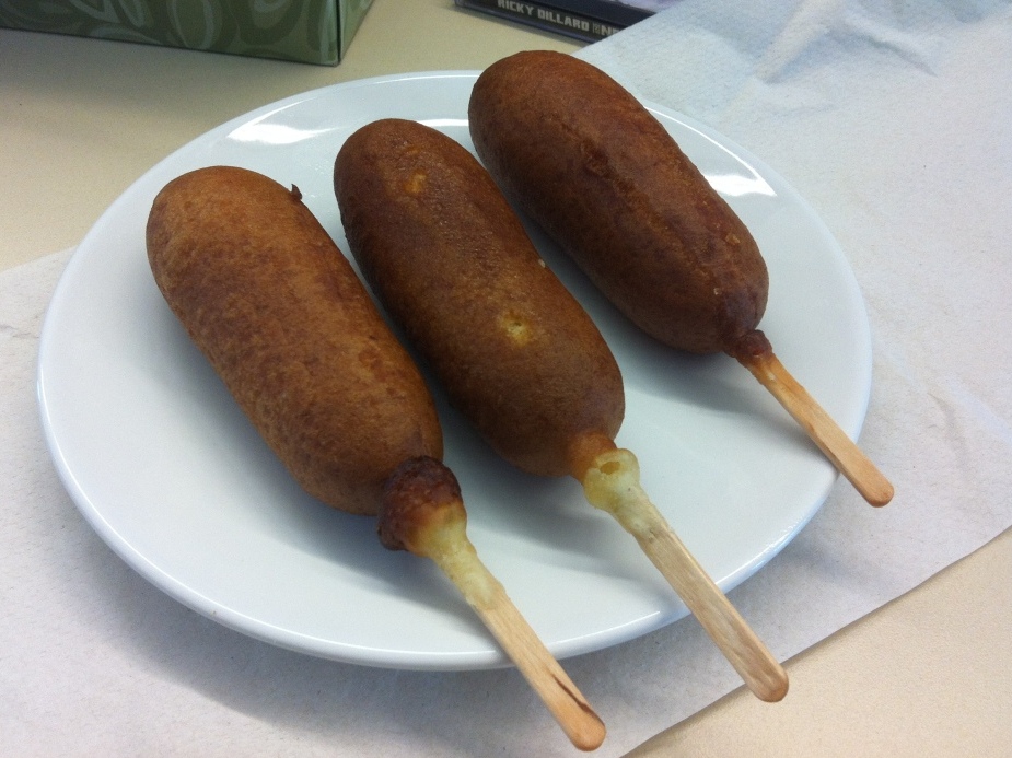 sausage and pancake corn dog