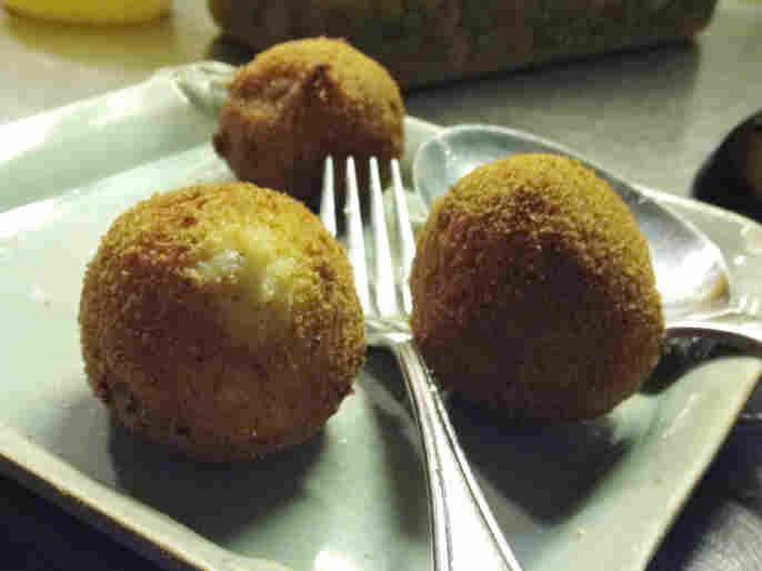 Enoteca Maria "nonna" Giovana Gambino's arancini, or fried rice balls.