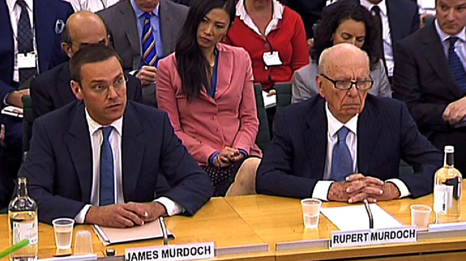 News Corp. CEO Rupert Murdoch, testifying alongside his son James, said his July appearance before a British parliamentary inquiry in London was "the most humble day of my life." (Parbul/AFP/Getty Images)