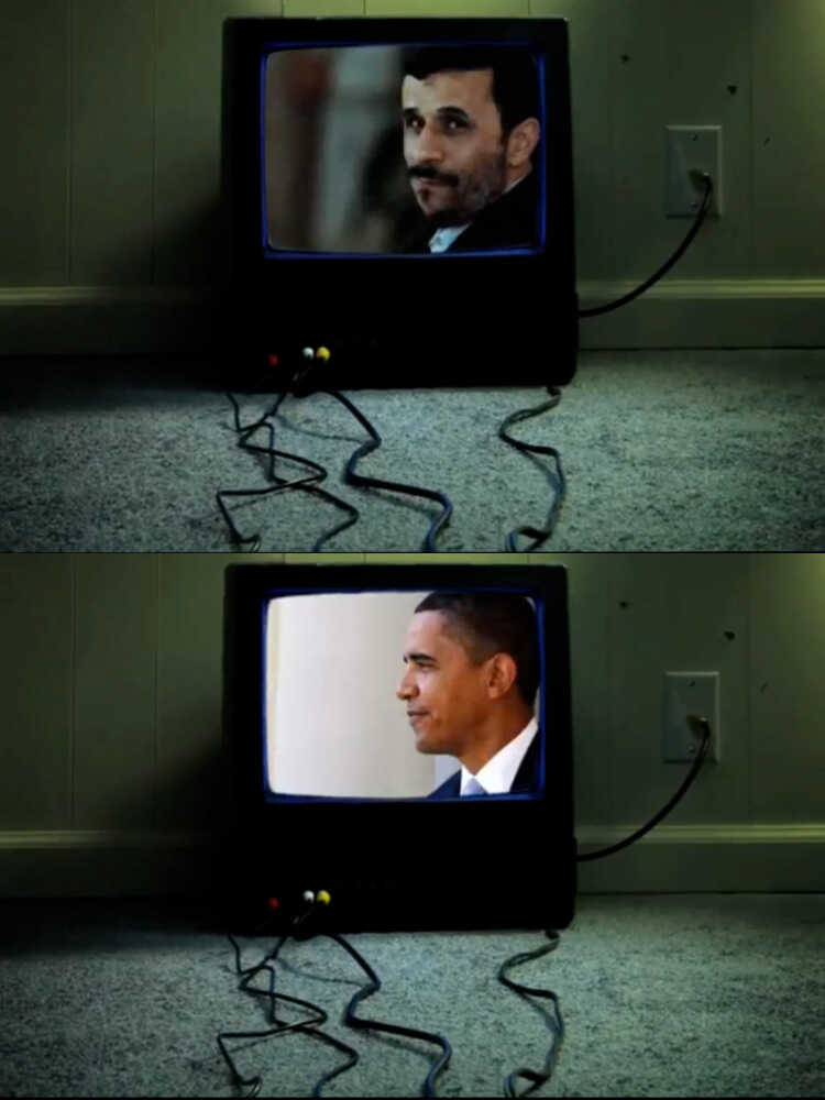 Obama and Ahmadinejad screenshot.