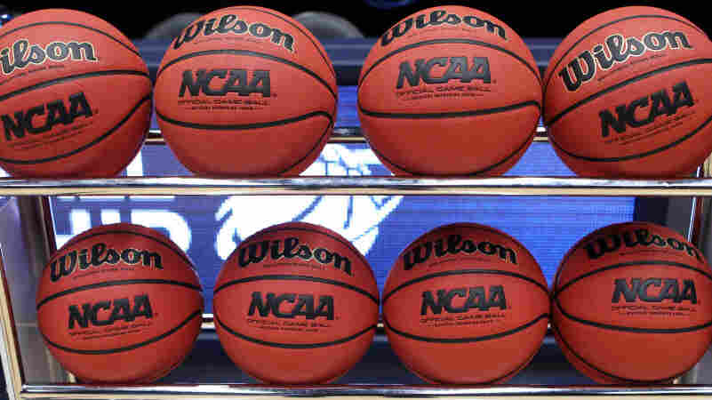 NCAA basketballs.
