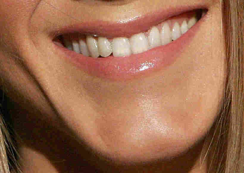 The chin of actress Jennifer Aniston at the premiere screening of "Dirt" aon December 9, 2006 in Los Angeles, Calif.