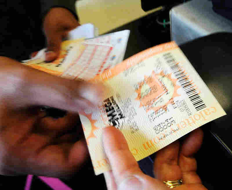 Mega Millions lottery tickets being sold at the Bluebird liquor store in Hawthorne, Calif., on Thursday.