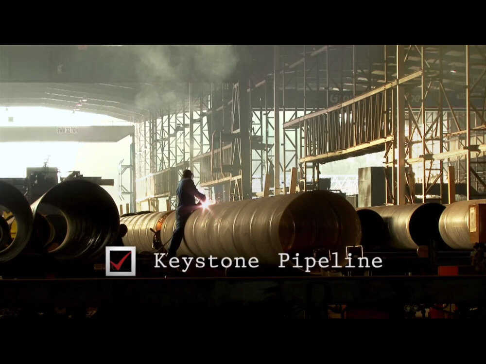 Screenshot from Romney "Day One" ad.