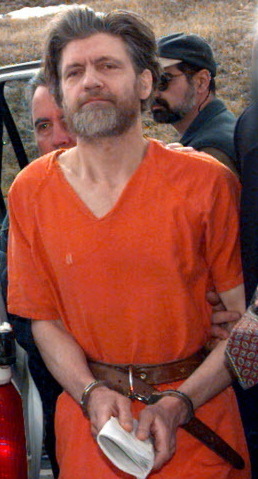 Unabomber Ted Kaczynski being led into a Montana court in 1996. (AP)