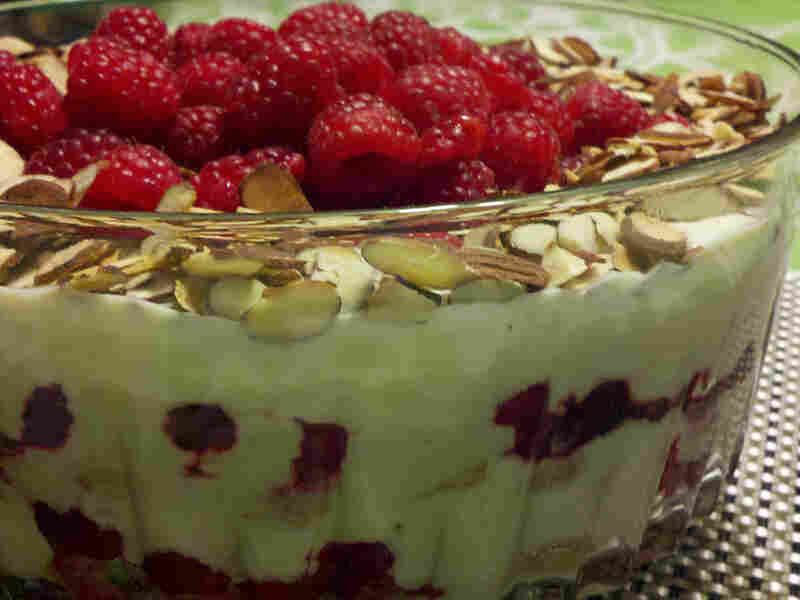 Raspberry, White Chocolate And Almond Trifle