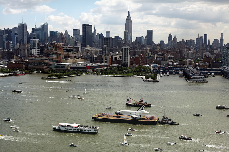 PHOTOS The Enterprise Travels Up The Hudson River To Its New Home