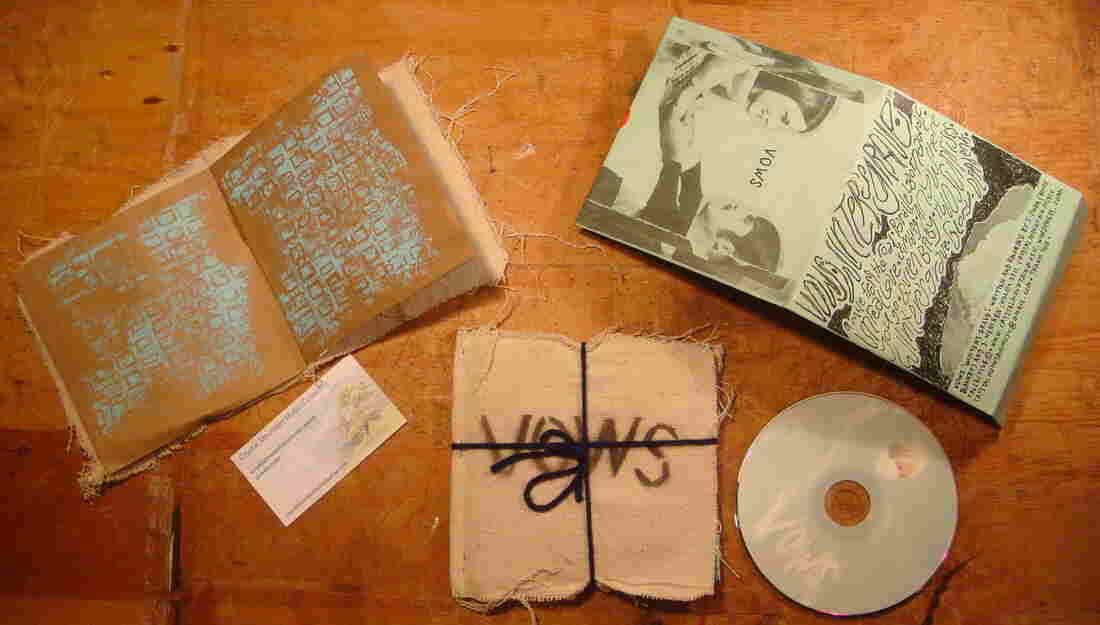 The handmade album art of Vows.