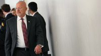 James Clapper, director of national intelligence, leaves a closed-door joint meeting with the Senate and House Intelligence committees on June 7. Clapper ordered an inquiry into security leaks to be concluded next week.